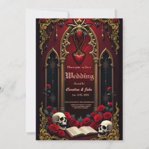 Eternal love in the shadows of darkness invitation
