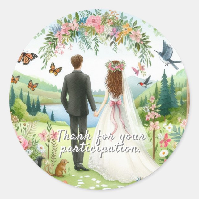 Eternal Love Journey Classic Round Sticker (Front)