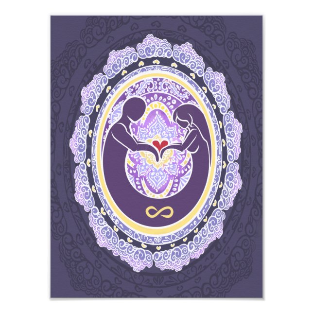 Eternal Love Mandala Photo Print (Front)