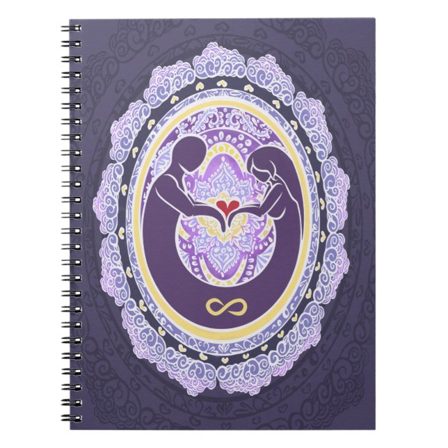 Eternal Love Mandala Spiral Notebook (Front)