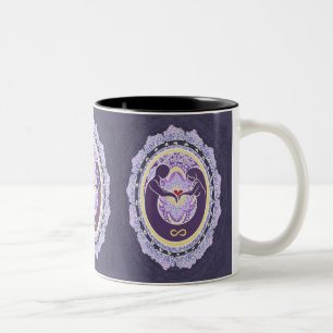 Eternal Love Mandala Two-Tone Coffee Mug