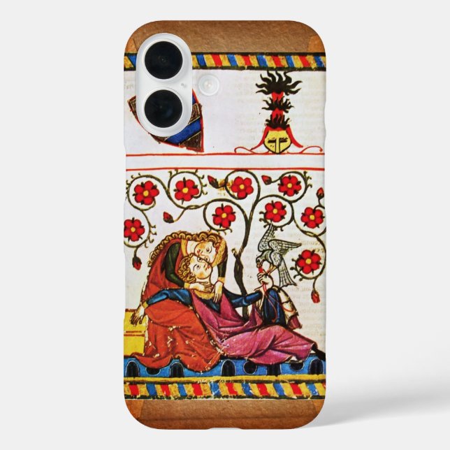 ETERNAL LOVE MONOGRAM parchment Case-Mate iPhone Case (Back)