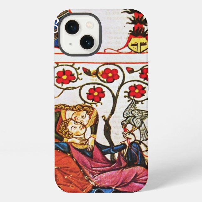 ETERNAL LOVE MONOGRAM parchment iPhone Case (Back)