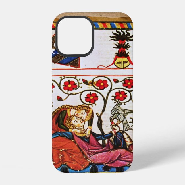 ETERNAL LOVE MONOGRAM parchment iPhone Case (Back)