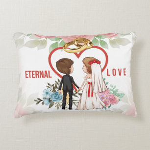Eternal Love Save the Date Wedding Personalised Decorative Cushion