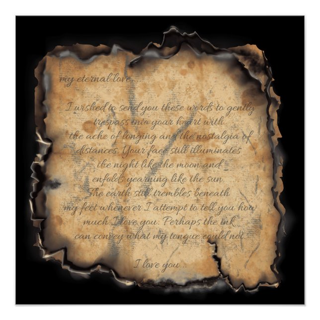 Eternal Love: Vintage-Inspired Romantic Letter Poster (Front)