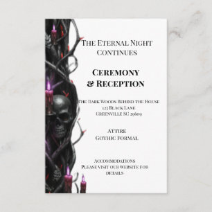 Eternal Night Gothic Vampire Wedding Dark Romance Enclosure Card