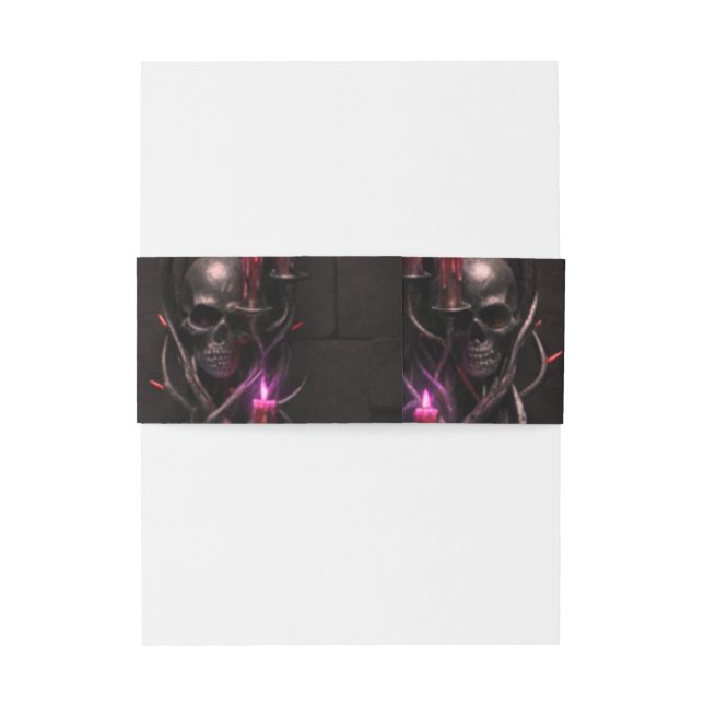 Eternal Night Gothic Vampire Wedding Dark Romance Invitation Belly Band (Back Example)