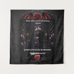 Eternal Night Gothic Vampire Wedding Dark Romance Tapestry