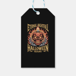 Eternal Nightfall Halloween Skull Pumpkin Gift Tags