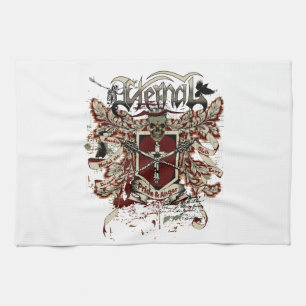 eternal pride anger affected red tea towel