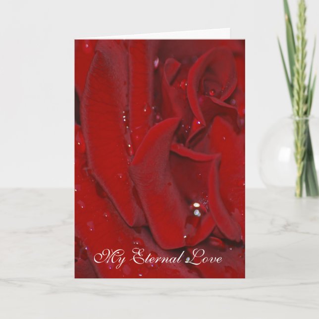 Eternal romantic love message photo holiday card (Front)
