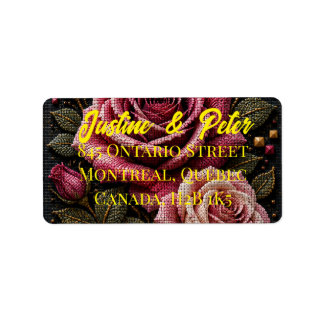 Eternal Roses in 3D Micro Mosaic Label
