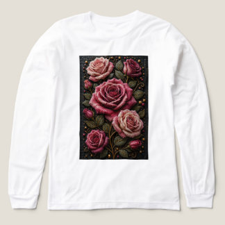 Eternal Roses in 3D Micro Mosaic – Luxury Floral Tri-Blend Shirt