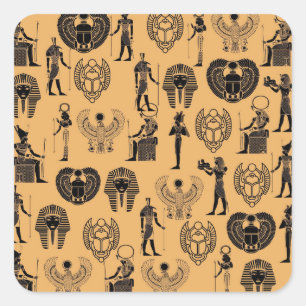 Eternal Sands: Egyptian Antique Elegance for Time Square Sticker