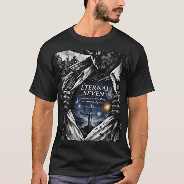 Eternal Seven Cosmic Sword Fantasy Art T-Shirt (Front)