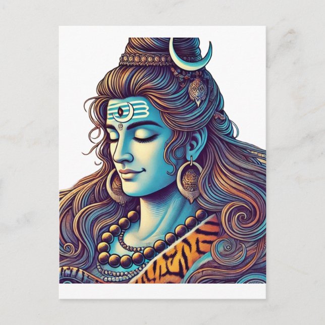 Eternal Shiva: The Supreme Yogi in Divine Bliss Postcard (Front)