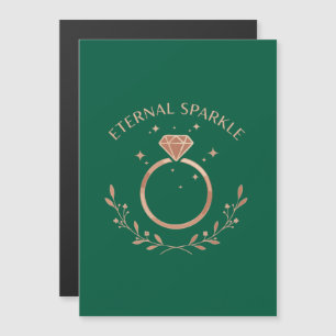 Eternal Sparkle   Elegant Rose Gold Diamond Ring  Magnetic Invitation