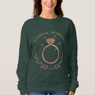 Eternal Sparkle   Elegant Rose Gold Diamond Ring  Sweatshirt
