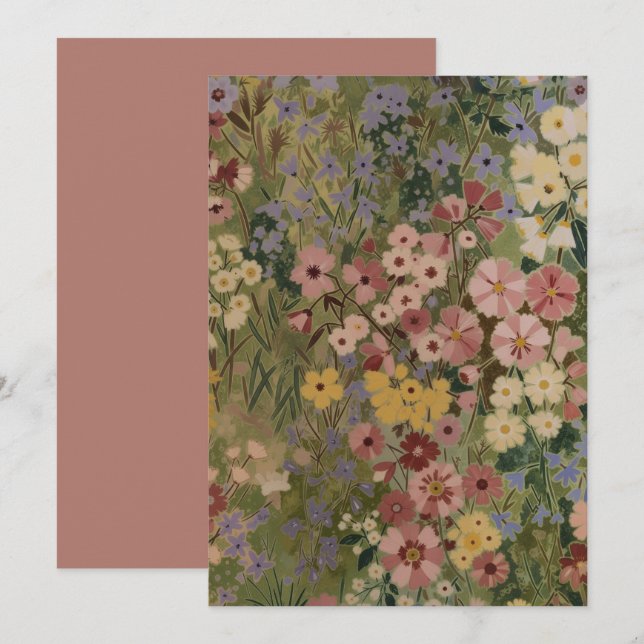 Eternal Spring Bloom Invitation (Front/Back)