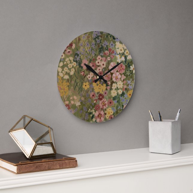 Eternal Spring Bloom Large Clock (Office)