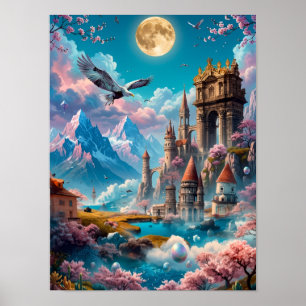 Eternal Springs of the Dream-Realm Castle Poster