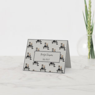 Eternal Stone couple Boho guest seating card