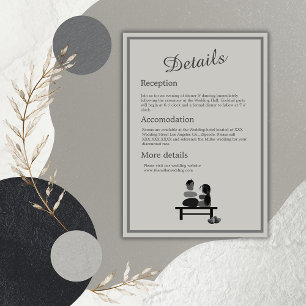 Eternal Stone couple Boho wedding Enclosure Card