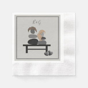 Eternal Stone couple Boho wedding Napkin