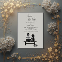 Eternal Stone couple Boho wedding safe the date