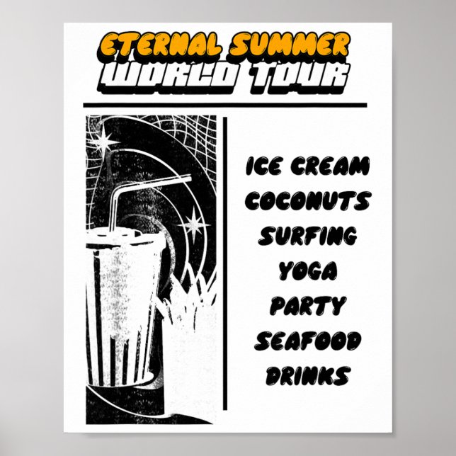 Eternal Summer - Ice Cream Coconuts Surfing Yoga ( Poster (Front)