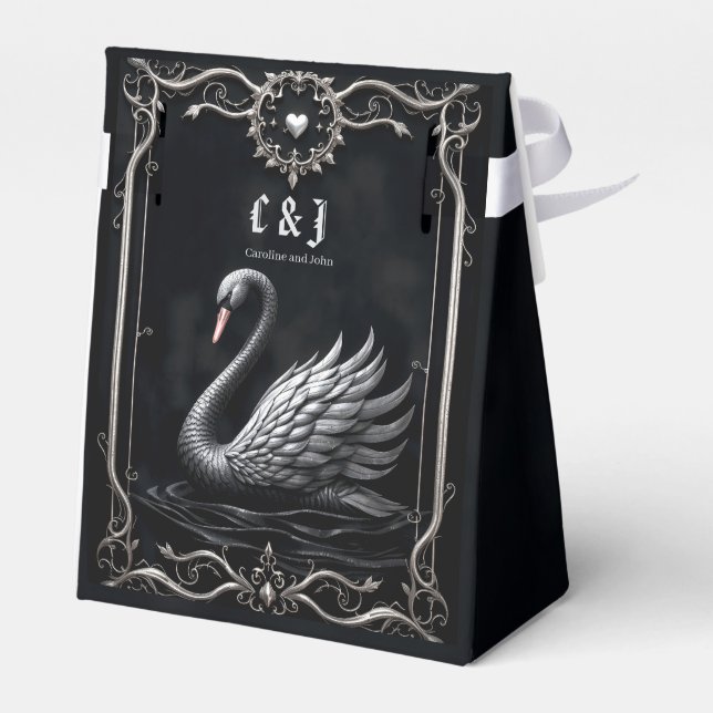 Eternal Swan of Love, Forever Begins Here. Favour Box (Back Side)
