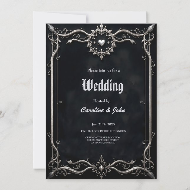 Eternal Swan of Love, Forever Begins Here.  Invitation (Front)