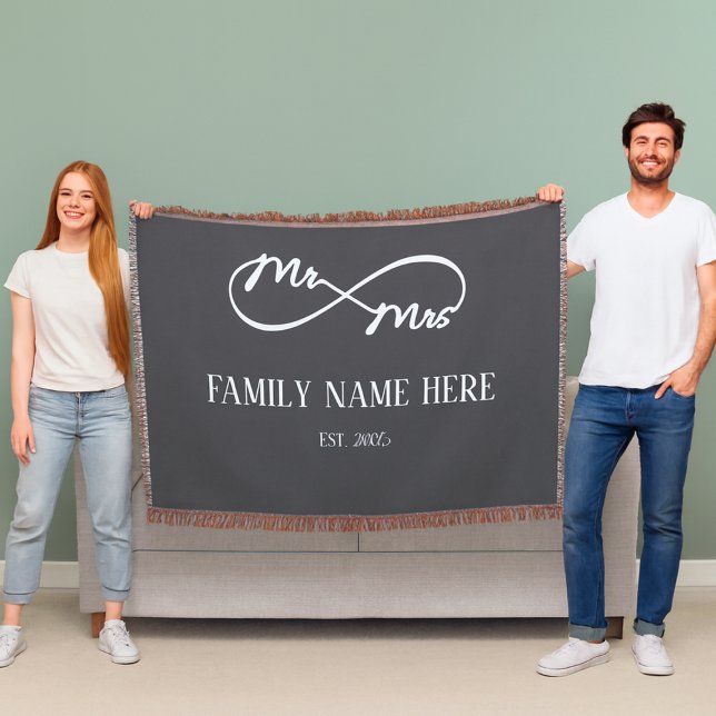 Eternal Us – Mr & Mrs  Throw Blanket (Creator Uploaded)