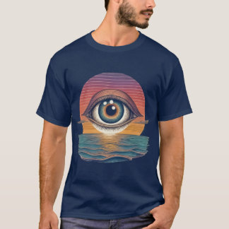 Eternal Vision: Surreal Ocean Sunset T-Shirt