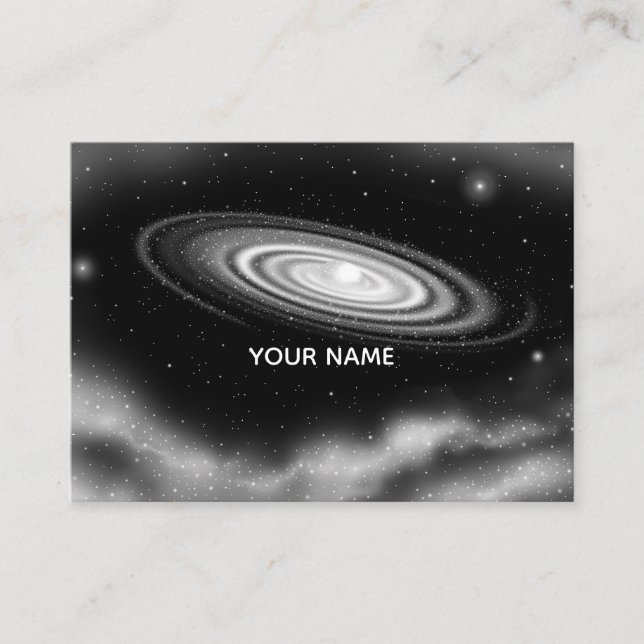 Eternal white galaxy business card (Front)