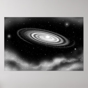 Eternal white galaxy poster