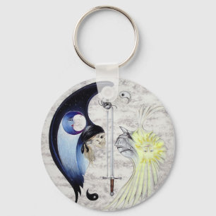 Eternal Zen Swordsman Yin & Yang Keychain