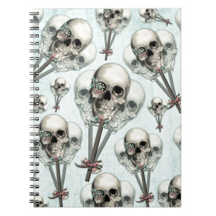 Eternally Sweet lollipop skull. Spiral Notebook
