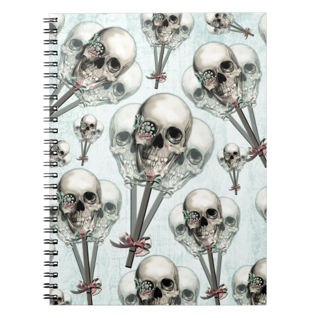 Eternally Sweet lollipop skull. Spiral Notebook (Front)