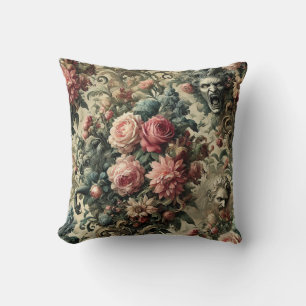 Eternity is Often Enough – Gothic Floral Design Cushion