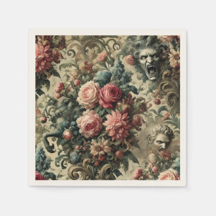 Eternity is Often Enough – Gothic Floral Design Napkin
