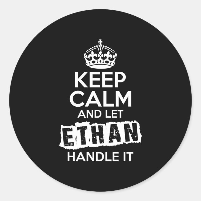 Ethan  classic round sticker (Front)
