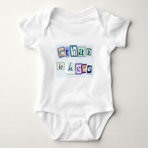 Ethan is here baby bodysuit
