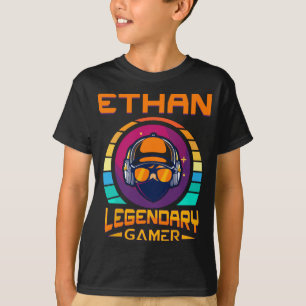 Ethan Legendary Gamer - Personalised Name Gift T-Shirt