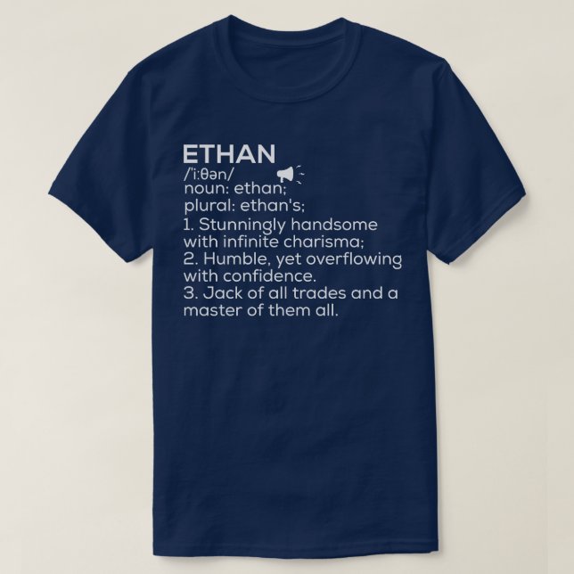 Ethan Name Definition Ethan Meaning Ethan Name Mea T-Shirt (Design Front)