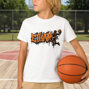 Ethan Personalised Basketball Graffiti T-Shirt