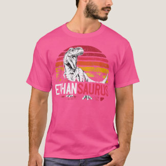 Ethan Saurus Funny Personalised Dinosaur T Rex Nam T-Shirt
