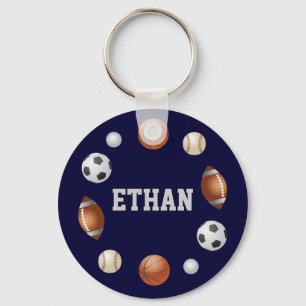 Ethan World of Sports Key Chain - Blue
