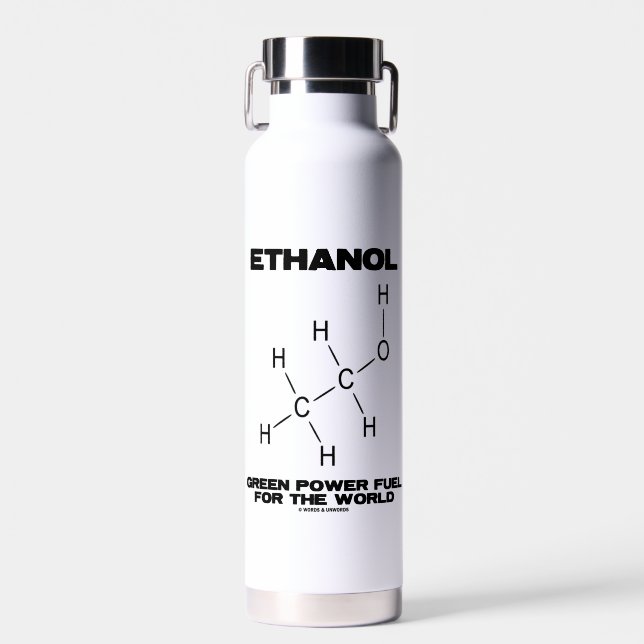 Ethanol Green Power Fuel For The World Chemistry Water Bottle (Front)